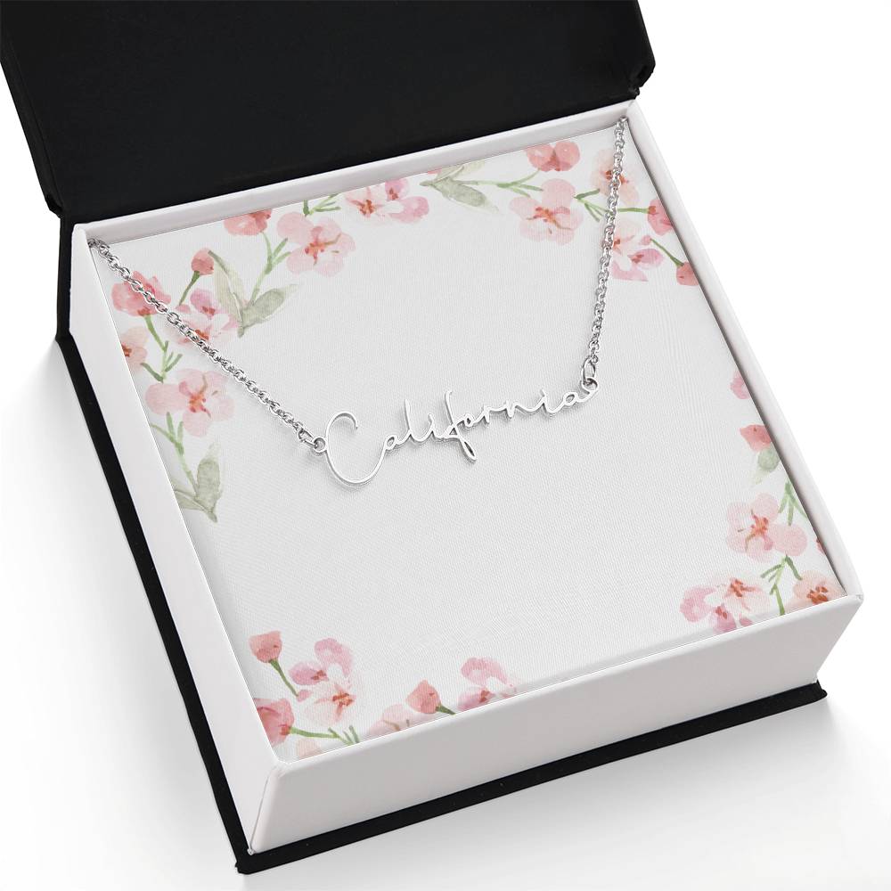 Signature Name Necklace – Personalized Jewelry Without Card Text