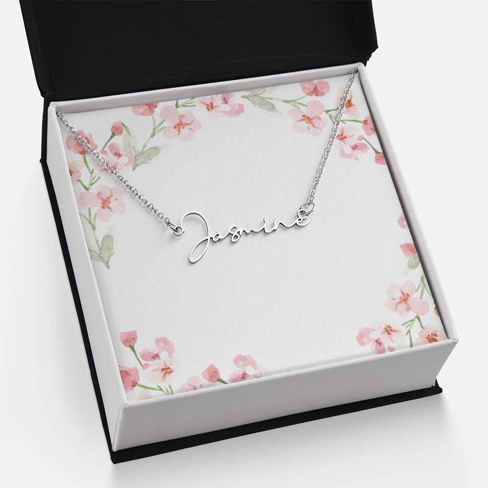 Signature Name Necklace – Personalized Jewelry Without Card Text