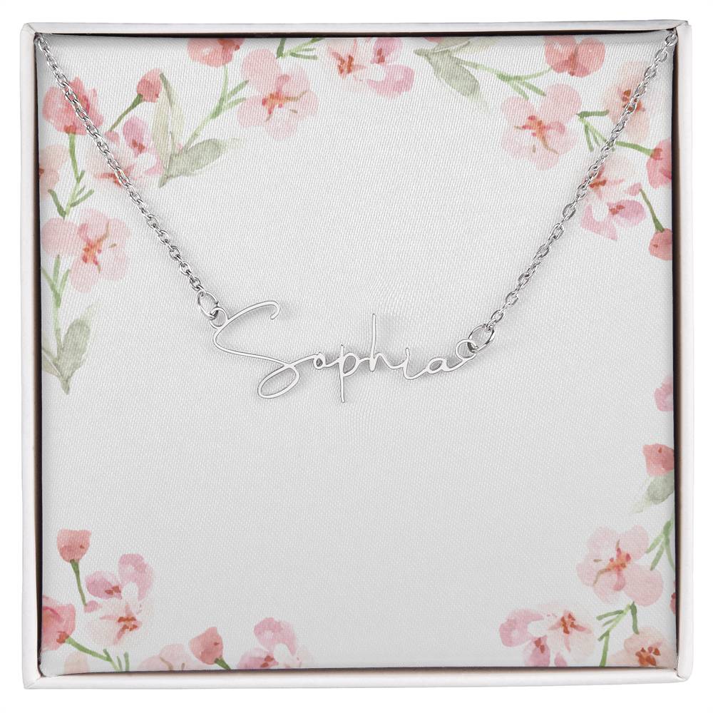 Signature Name Necklace – Personalized Jewelry Without Card Text