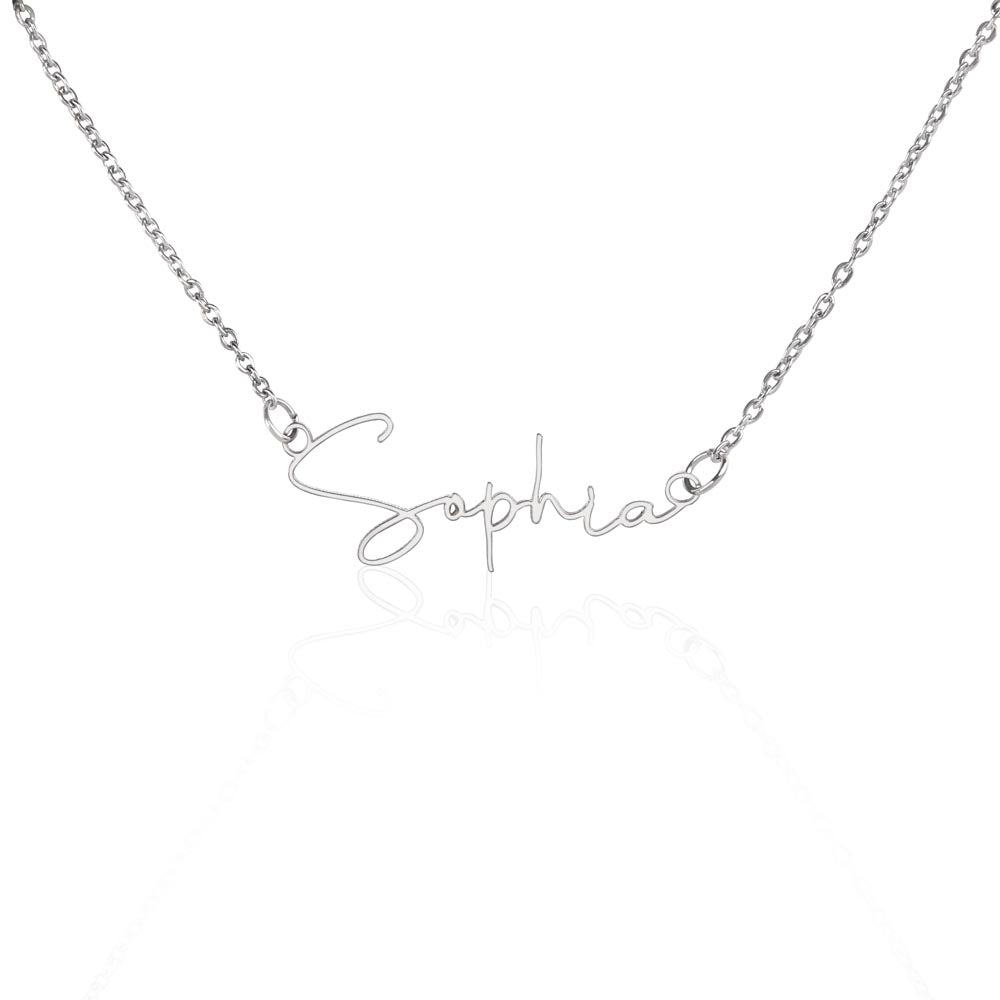 Signature Name Necklace – Personalized Jewelry Without Card Text