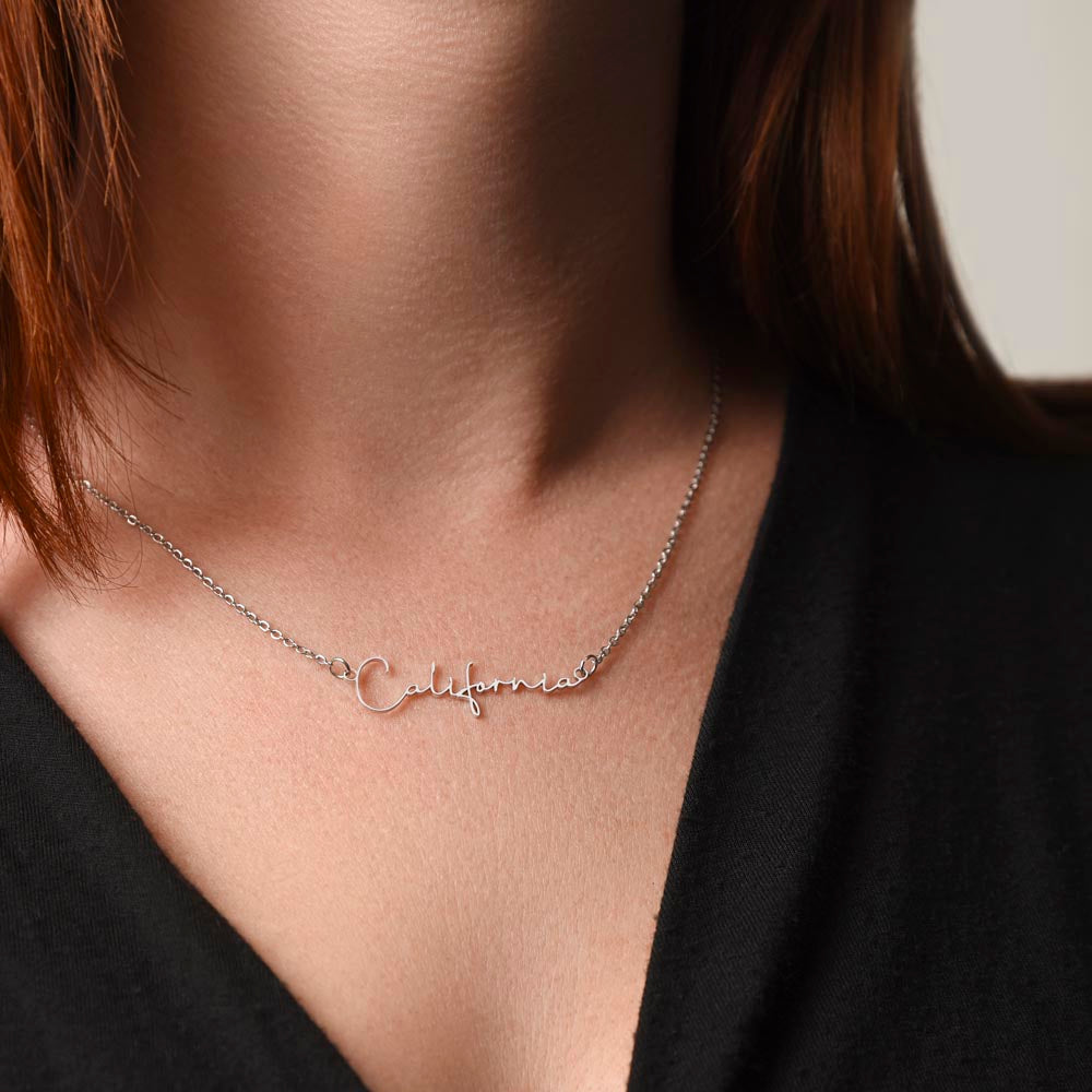 Signature Name Necklace – Personalized Jewelry Without Card Text