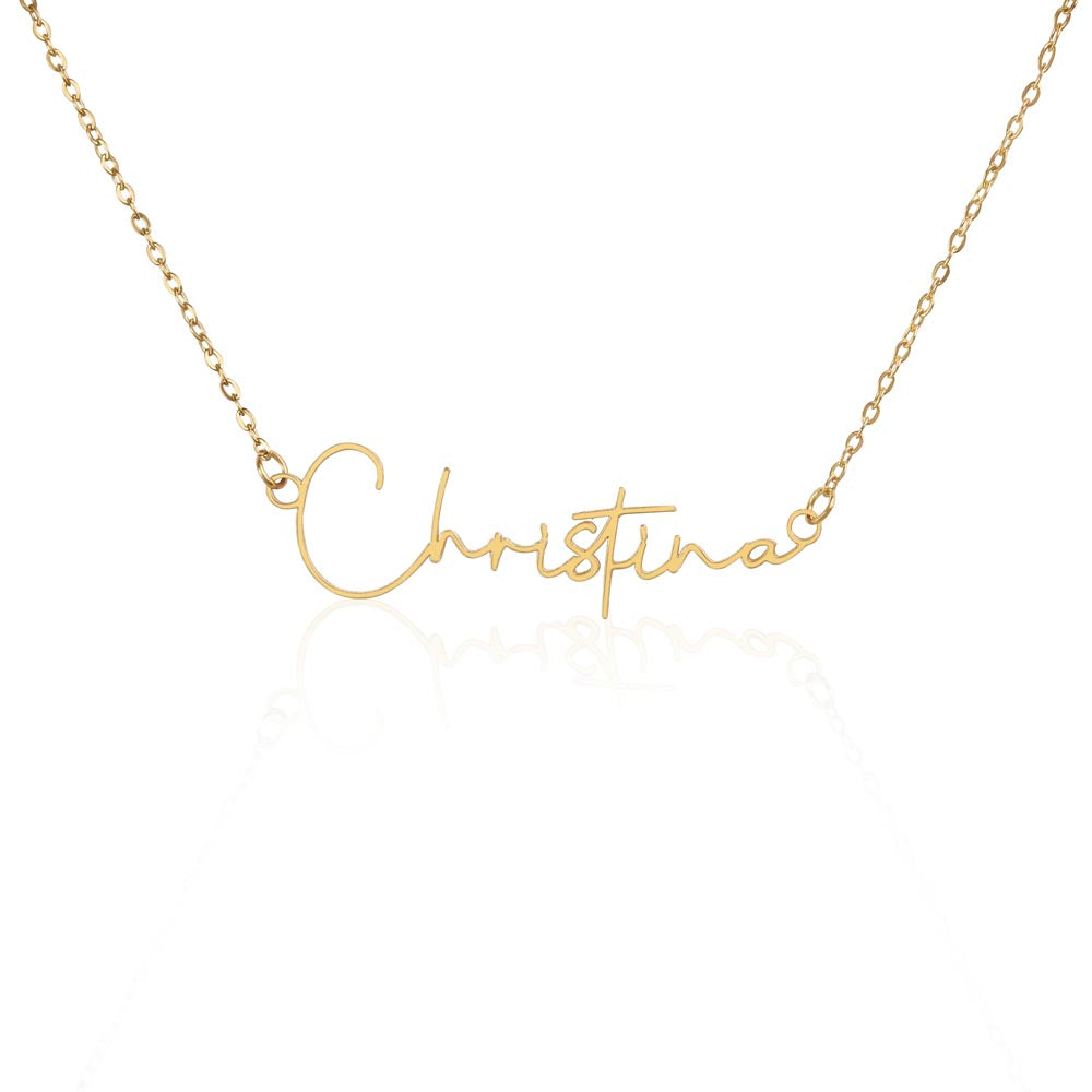 Signature Name Necklace – Personalized Jewelry Without Card Text