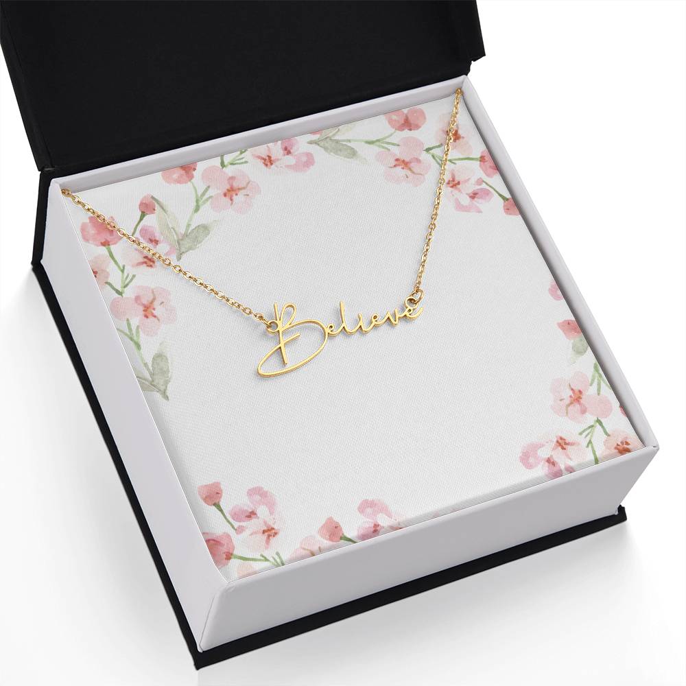 Signature Name Necklace – Personalized Jewelry Without Card Text