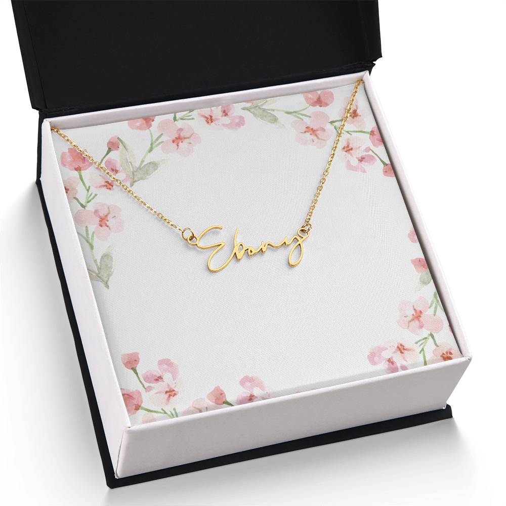 Signature Name Necklace – Personalized Jewelry Without Card Text