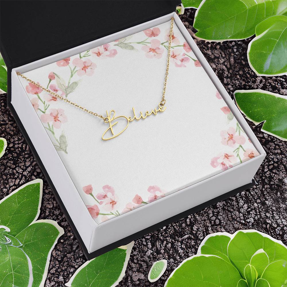 Signature Name Necklace – Personalized Jewelry Without Card Text