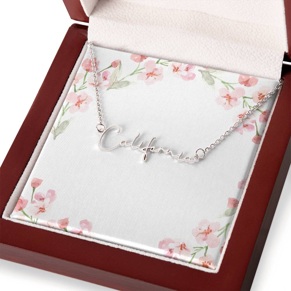 Signature Name Necklace – Personalized Jewelry Without Card Text