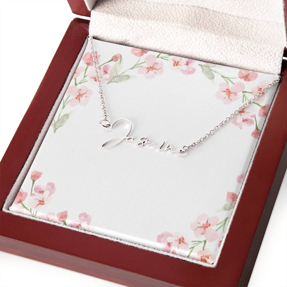 Signature Name Necklace – Personalized Jewelry Without Card Text