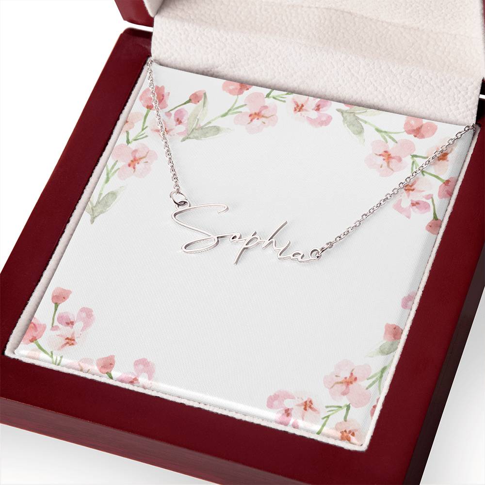 Signature Name Necklace – Personalized Jewelry Without Card Text