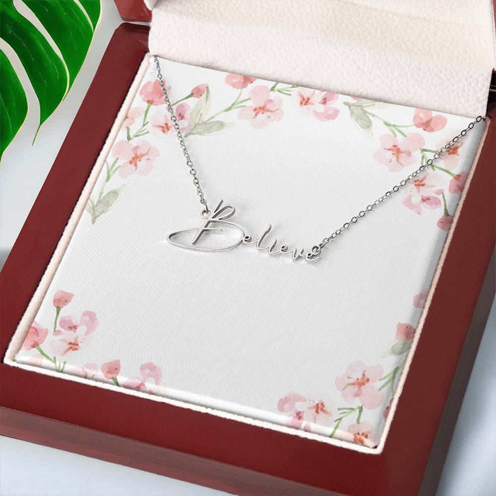 Signature Name Necklace – Personalized Jewelry Without Card Text