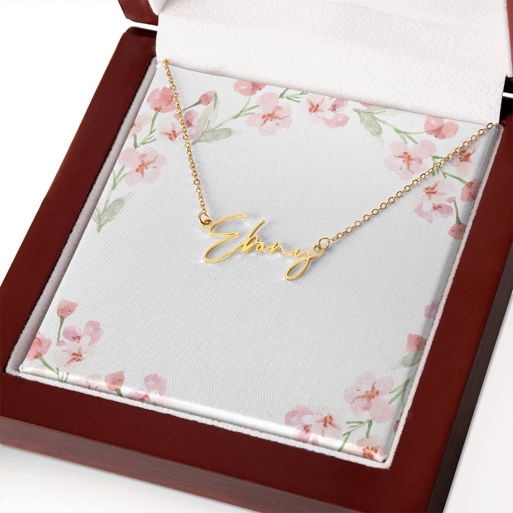 Signature Name Necklace – Personalized Jewelry Without Card Text