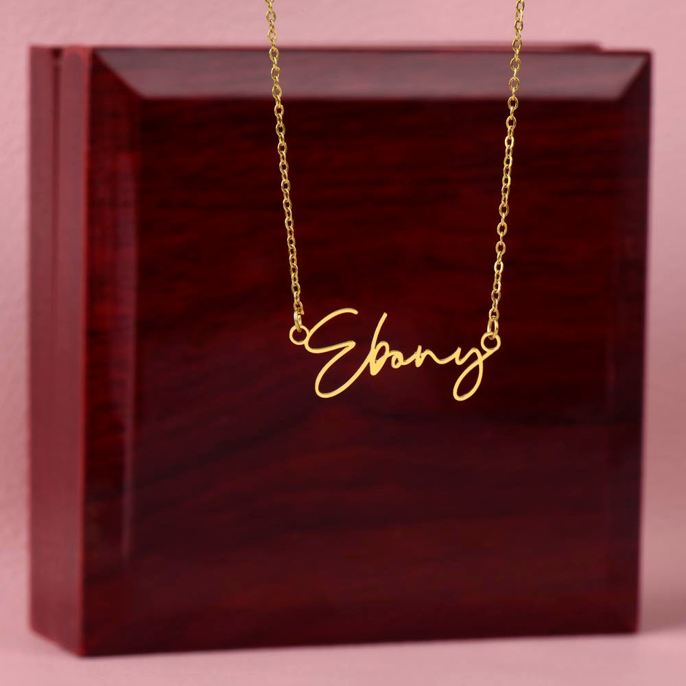 Signature Name Necklace – Personalized Jewelry Without Card Text