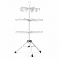 Folding Baby Clothes Drying Rack, White, 3-Tier Design