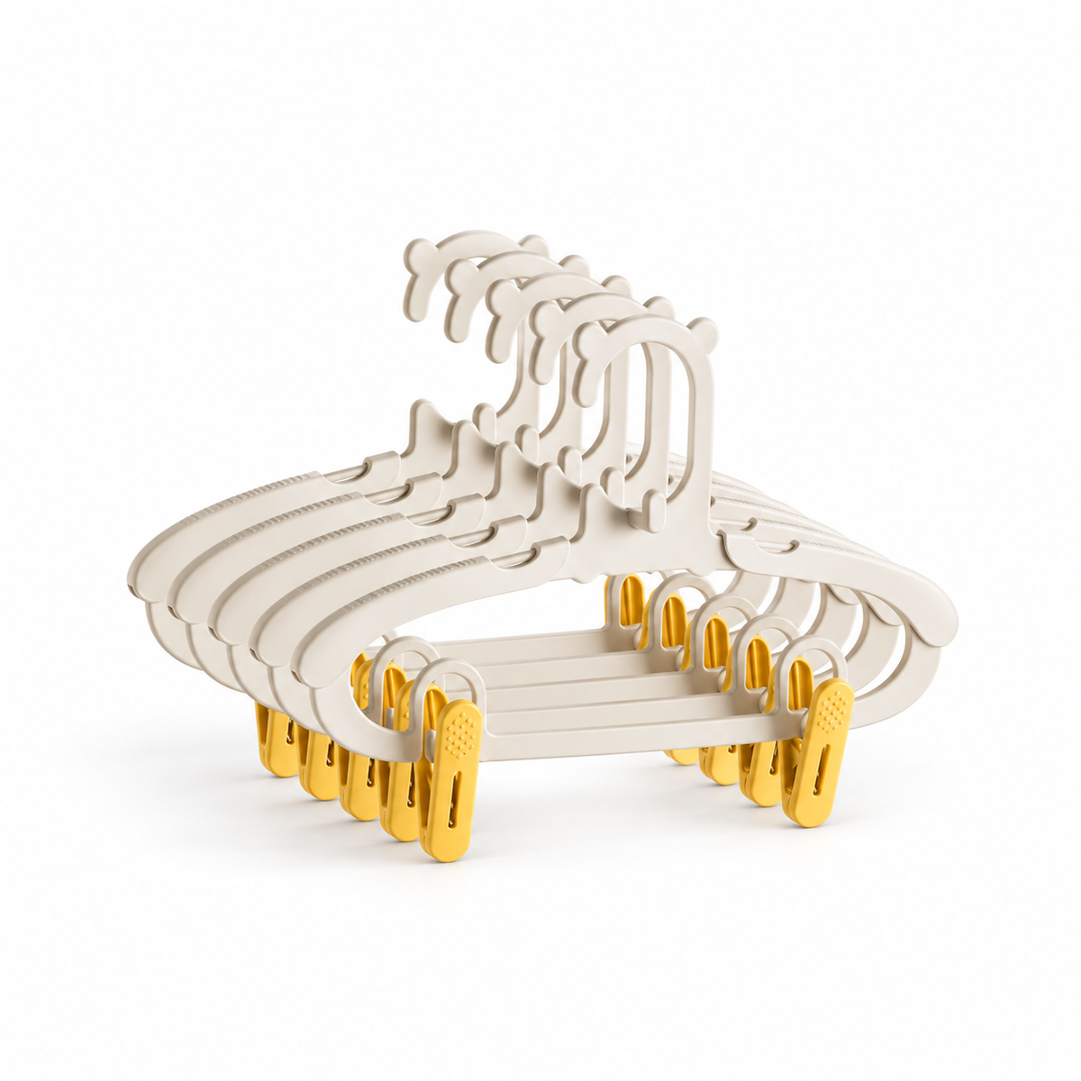 Baby Clothes Hangers with Pants Clips, 10-Pack