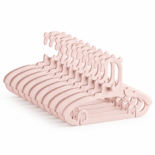Baby Clothes Hangers with Pants Clips, 10-Pack