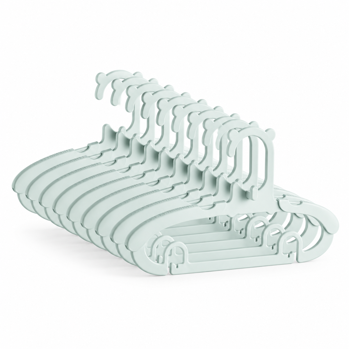 Baby Clothes Hangers with Pants Clips, 10-Pack