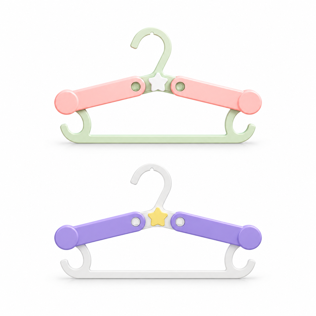 Expandable Baby Clothes Hangers with Adjustable Arms, 5-Pack