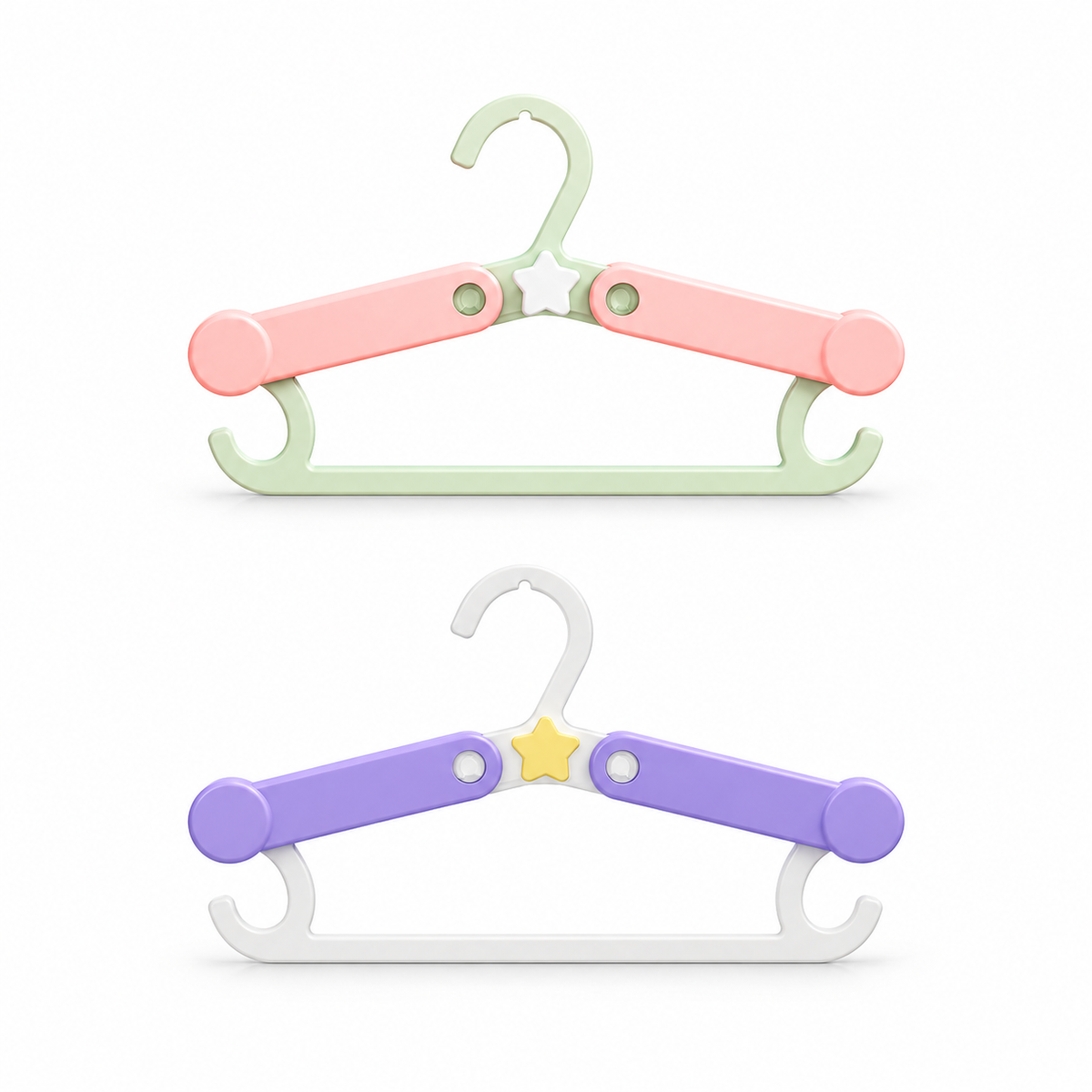 Expandable Baby Clothes Hangers with Adjustable Arms, 5-Pack
