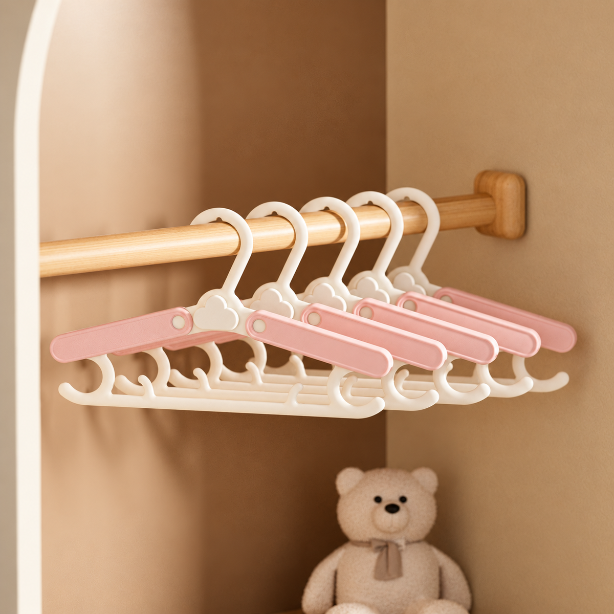 Expandable Baby Clothes Hangers with Adjustable Arms, 5-Pack