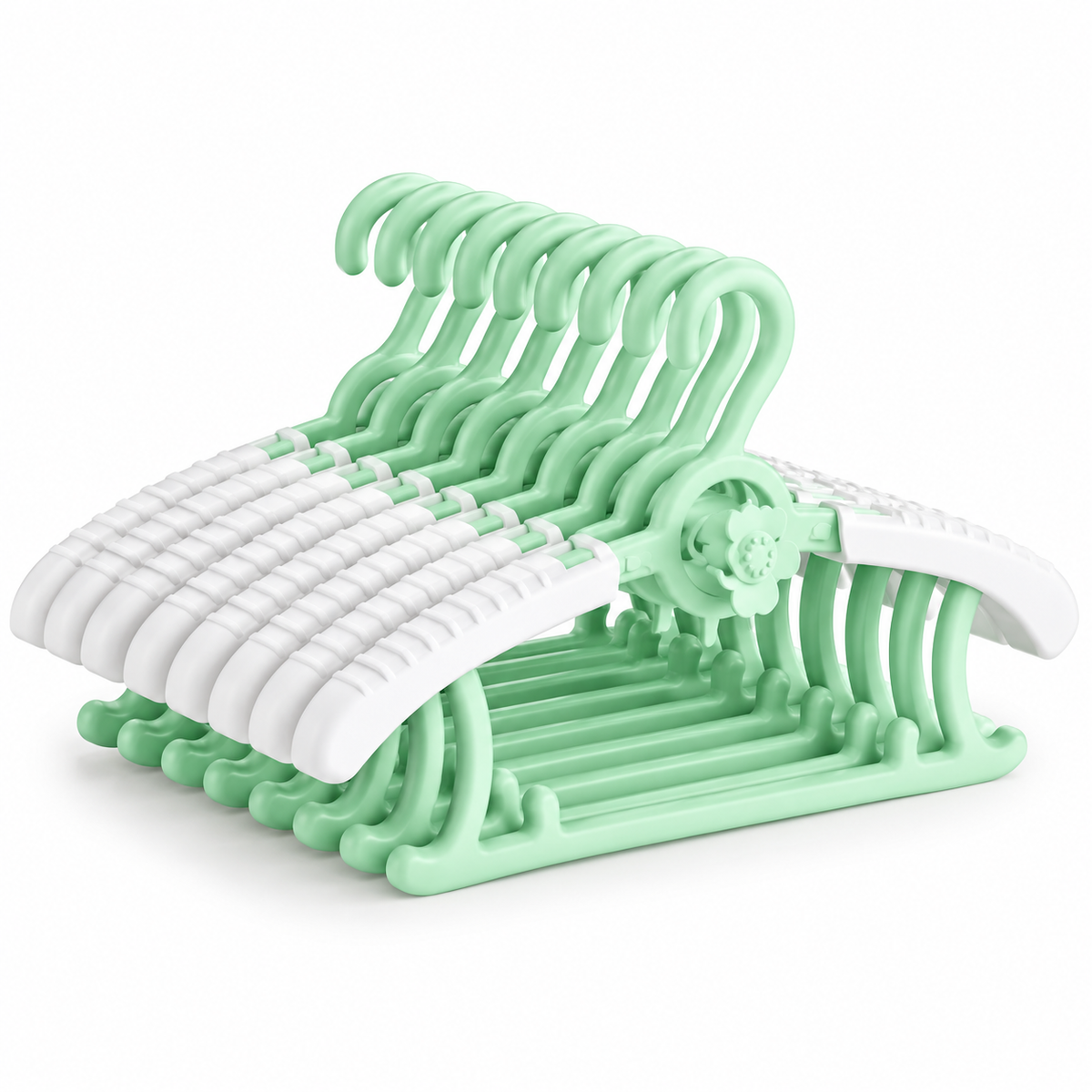 22-Pack Adjustable Kids Hangers, 11–14 in, 3 Colors