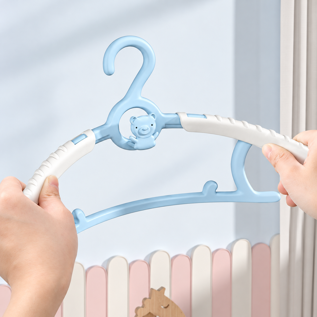 22-Pack Adjustable Kids Hangers, 11–14 in, 3 Colors
