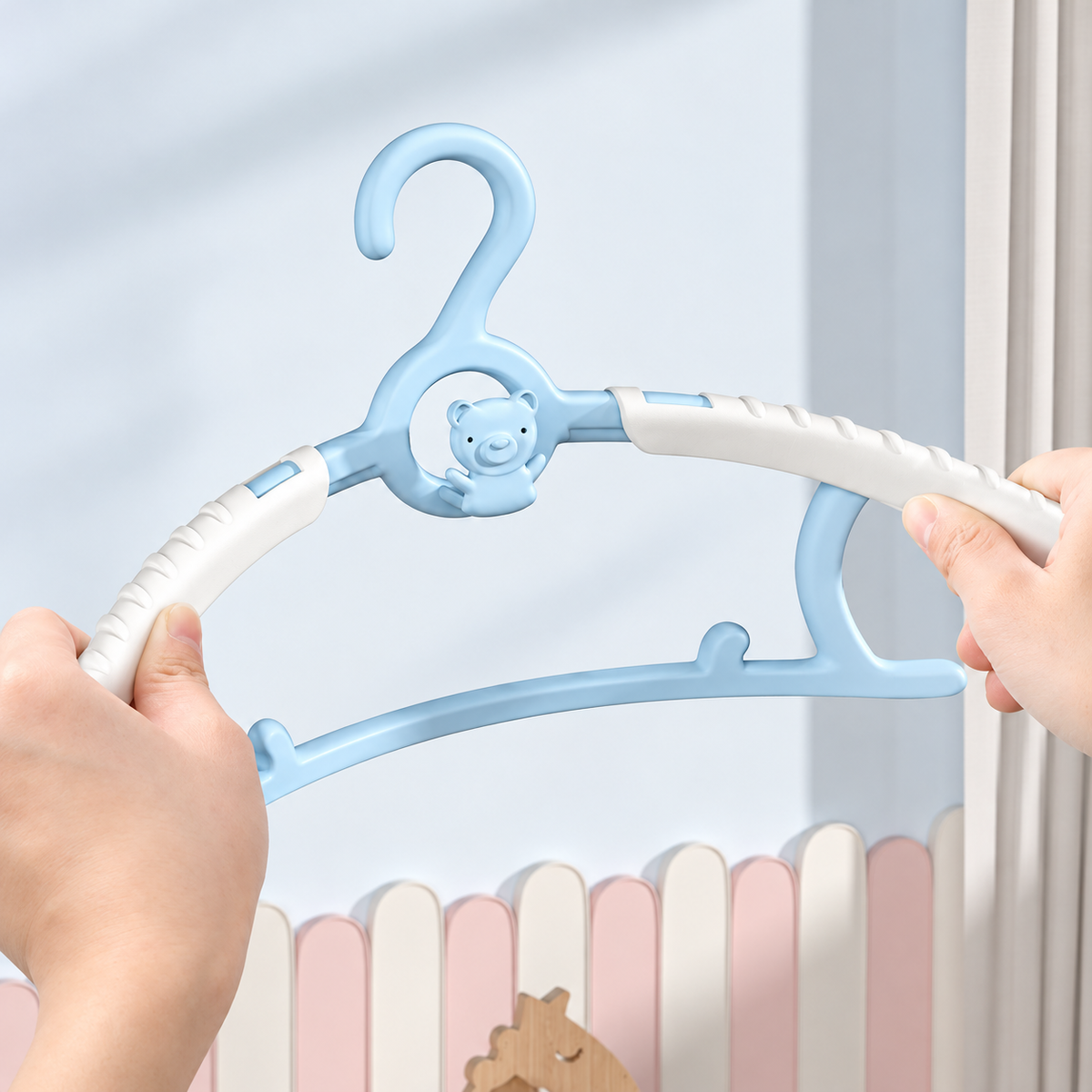 22-Pack Adjustable Kids Hangers, 11–14 in, 3 Colors
