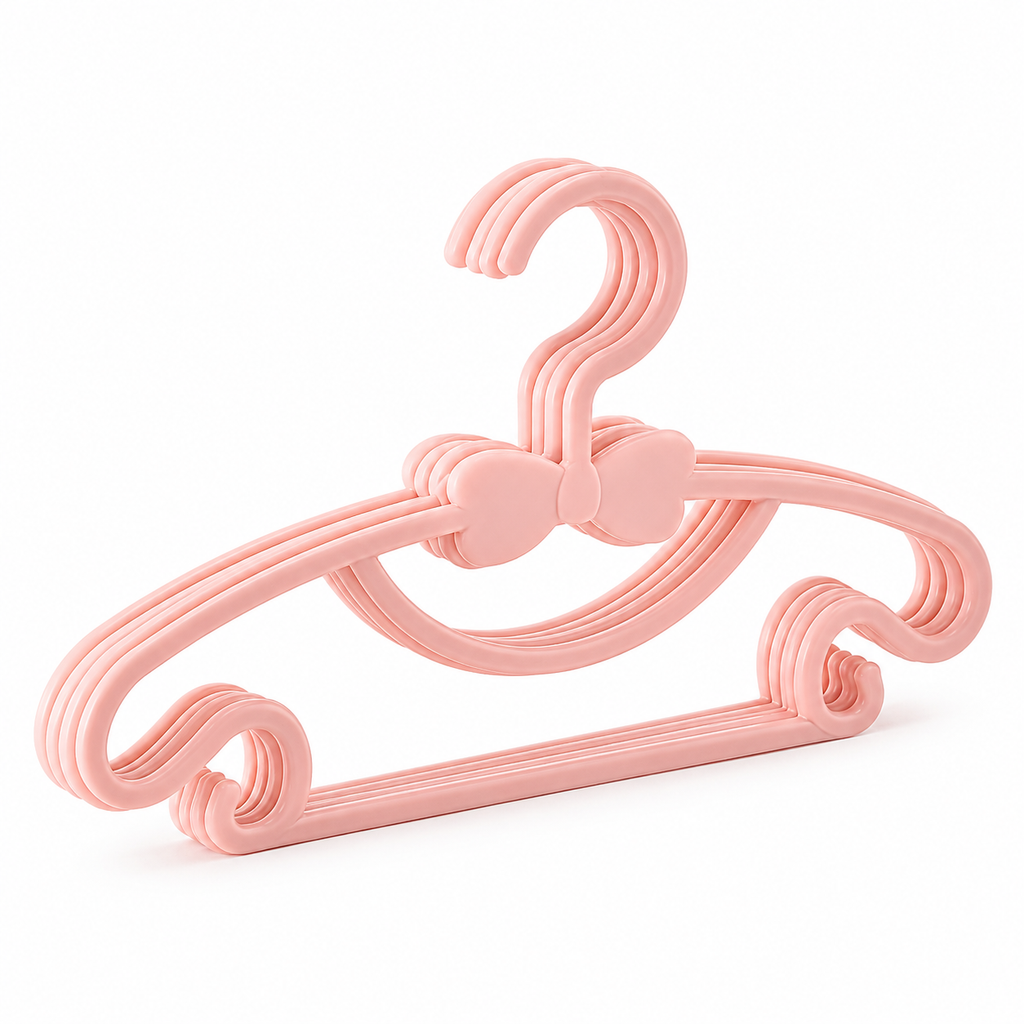 Small Children's Plastic Clothes Hangers, 10-Pack
